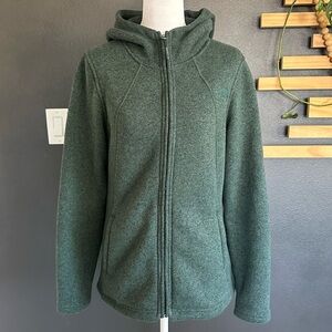 The North Face Full Zip Fleece Hoodie Green Women’s Small Cozy Outdoor Jacket
